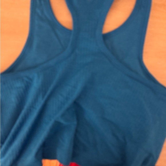 Blue Ribbed Tank Top - Picture 2 of 3